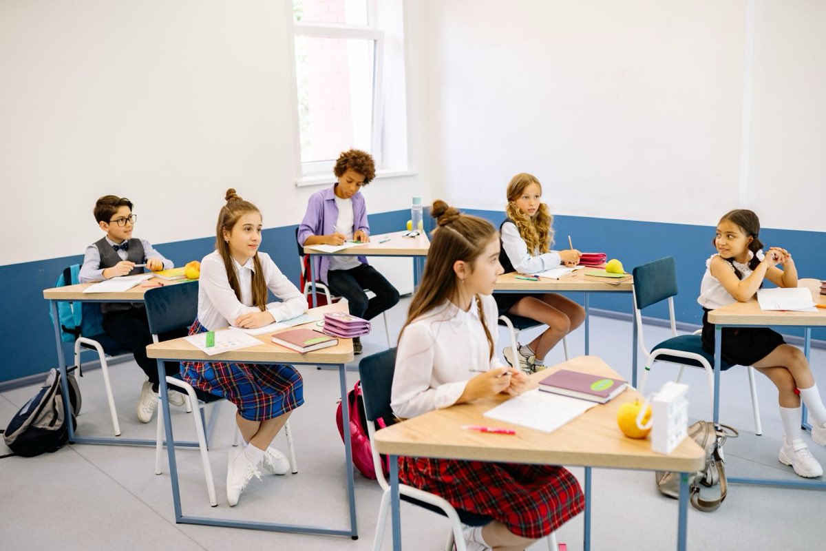 A school classroom